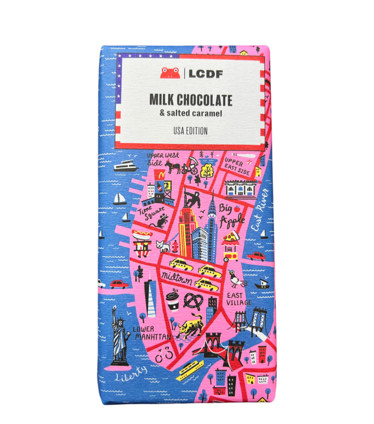 Chocolate Bar - 2.5oz French: Milk Salted Choc NYC Map