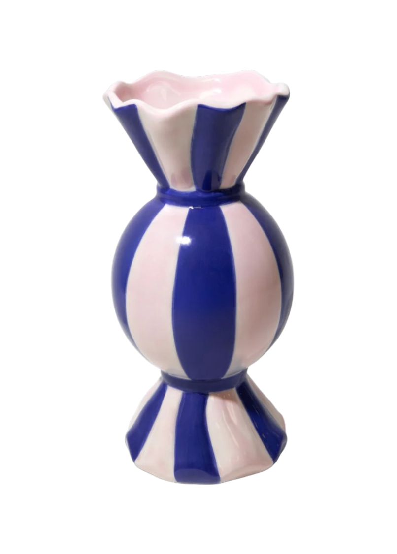 Vase - Fun Fair Blue Stripe