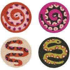 Coaster - Set of 4: Beaded Gardenland