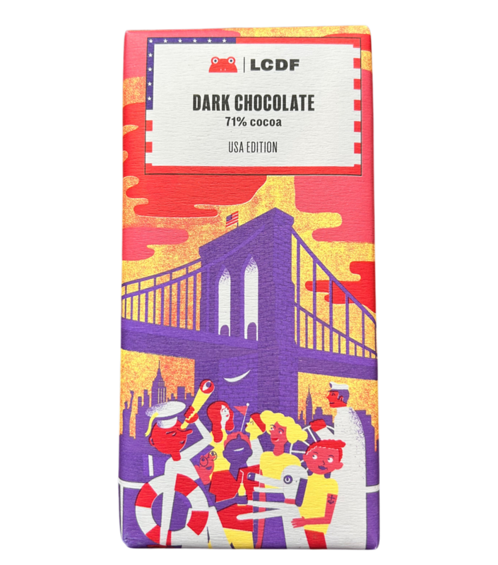 Chocolate Bar - 2.5oz French: Dark Choc Brooklyn Bridge