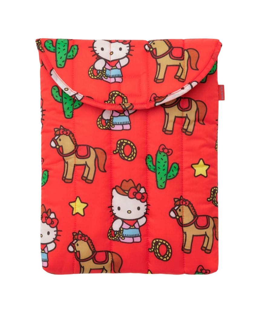 Puffy Laptop Sleeve - Hello Kitty Western
