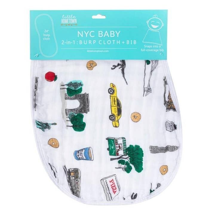 Baby Bib and Burp Cloth - New York City
