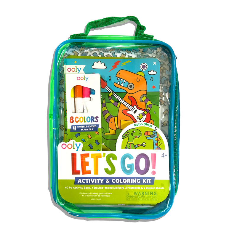 Activity &amp; Coloring Kit - Let's Go! Robo Dinos