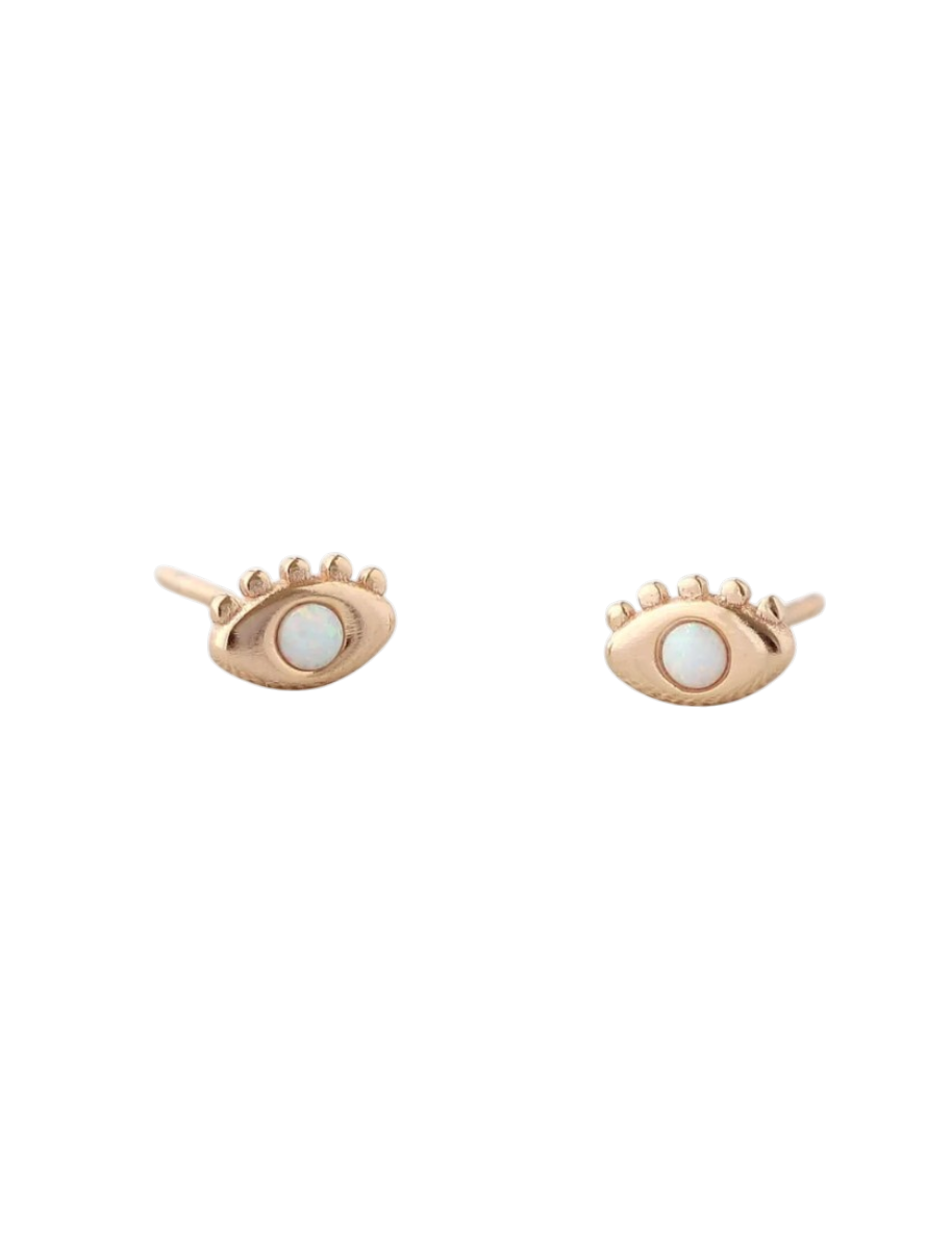 Earrings - Stud: Kris Eye with Opal