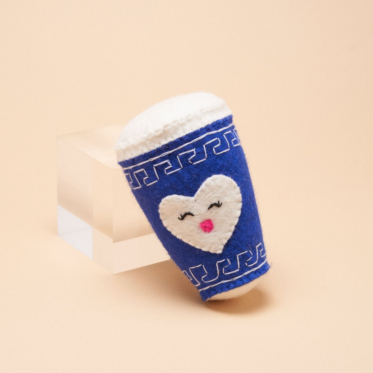 Dog Toy - Felt NYC COffee Cup Squeaker