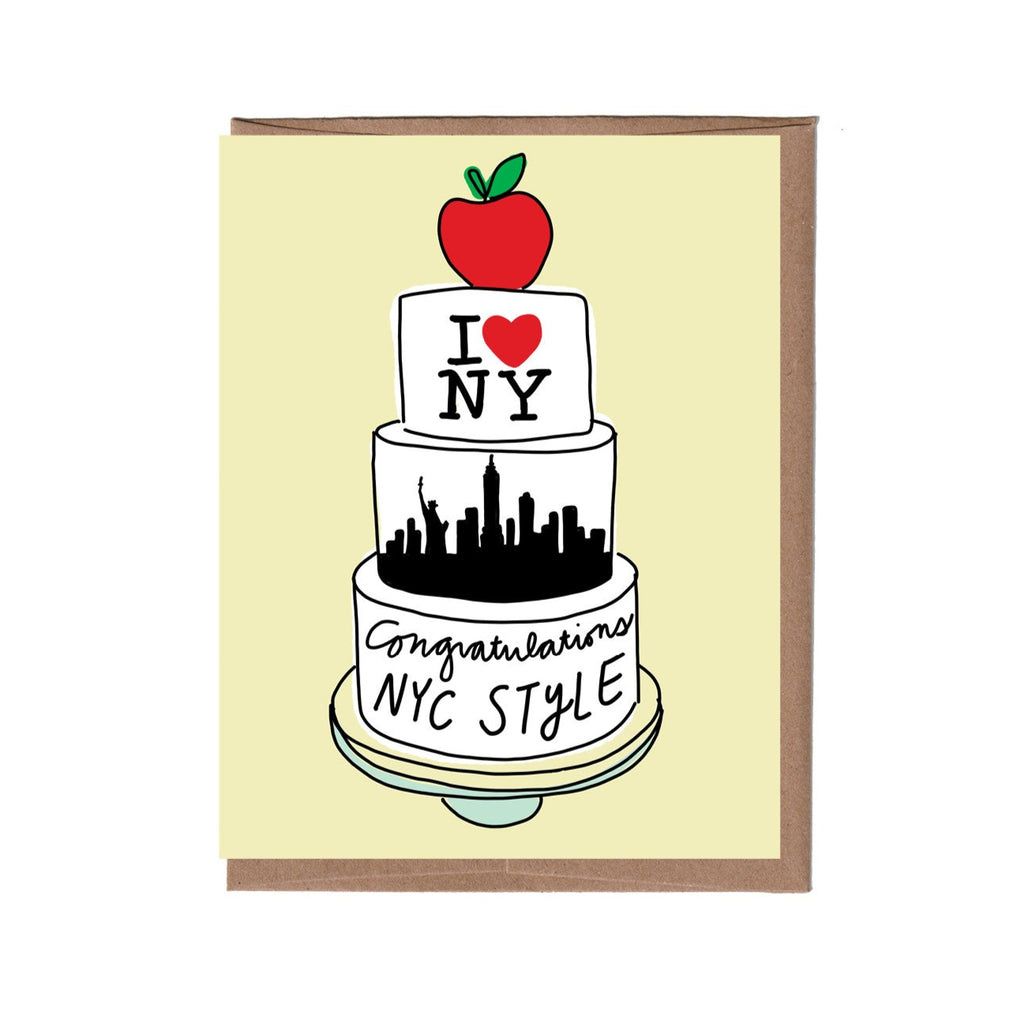 Card - Wedding: NYC Cake