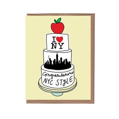 Card - Wedding: NYC Cake