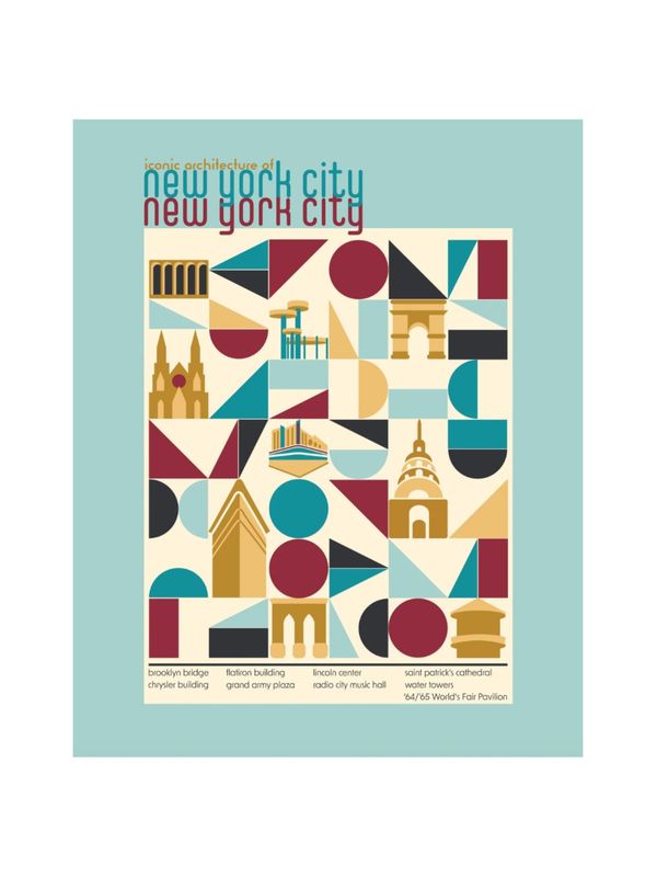 Art Print - 8x10: Iconic Sights of NYC