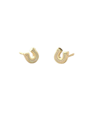 Earrings - Stud: Kris Horseshoe w/ Opal