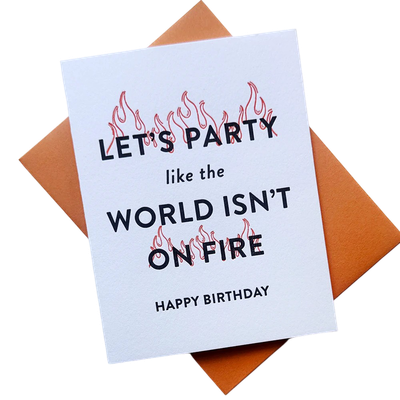 Card - Birthday: World on Fire