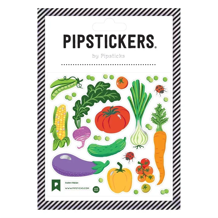 Pipsticks Sticker Sheet (Square) - Farm Fresh