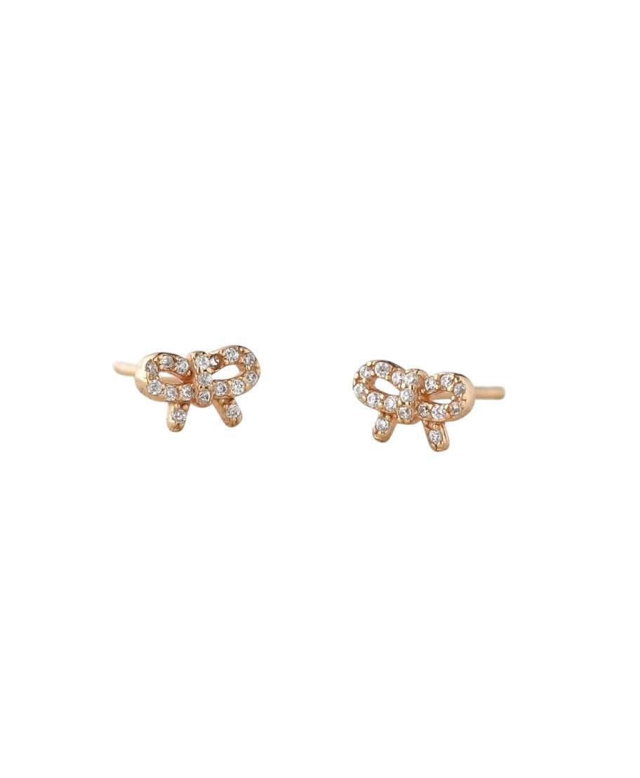 Earrings - Stud: Kris Bow with Crystals