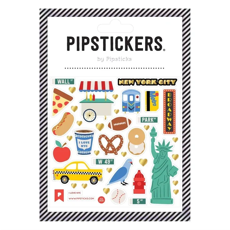 Pipsticks Sticker Sheet (Square) - I Love NYC