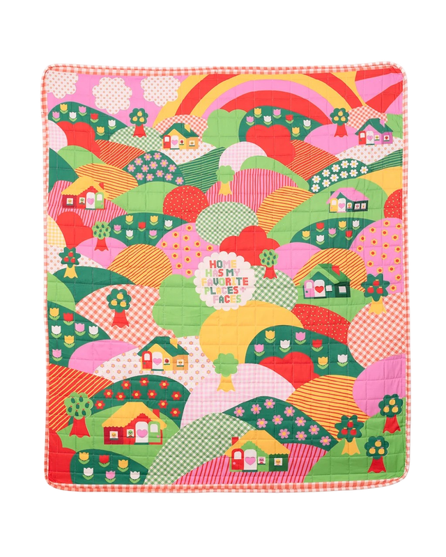 Quilted Blanket - Favorite Places and Faces