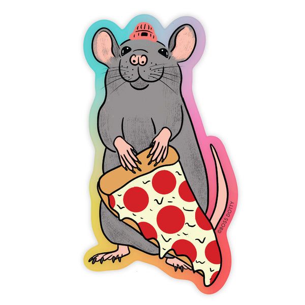 Sticker - Pizza Rat w/ Hat
