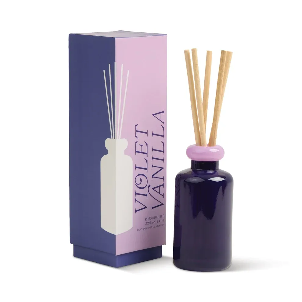 Reed Diffuser - Purple Glass: Violet Vanilla