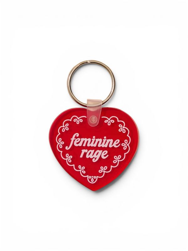 Keychain - Heart Feminine Rage