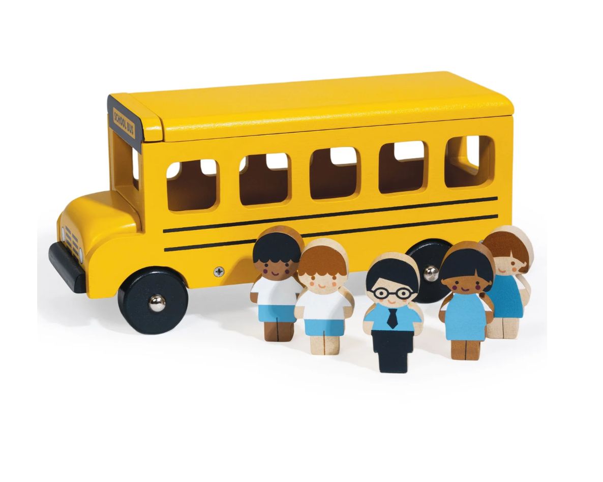 Wooden Kids Toy - Little Friends School Bus