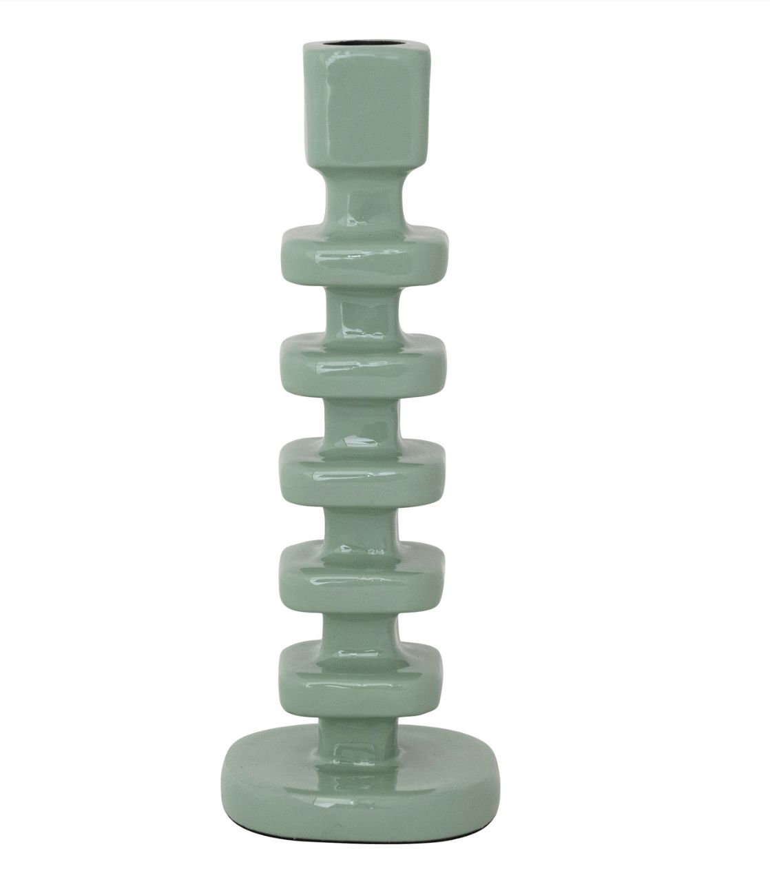 Candle Holder - Enameled Sage