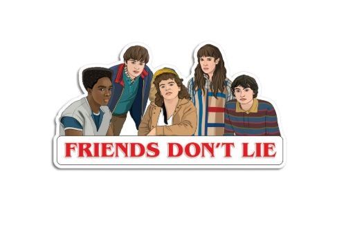 Sticker - Stranger Things Friends Don't Lie