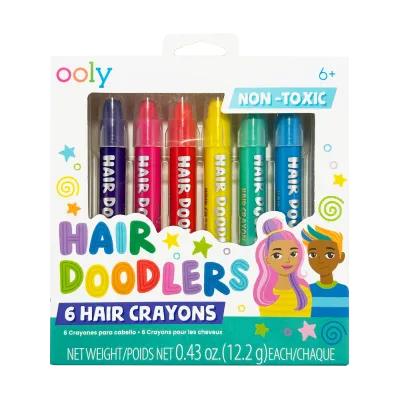 Hair Doodlers Crayons - set of 6