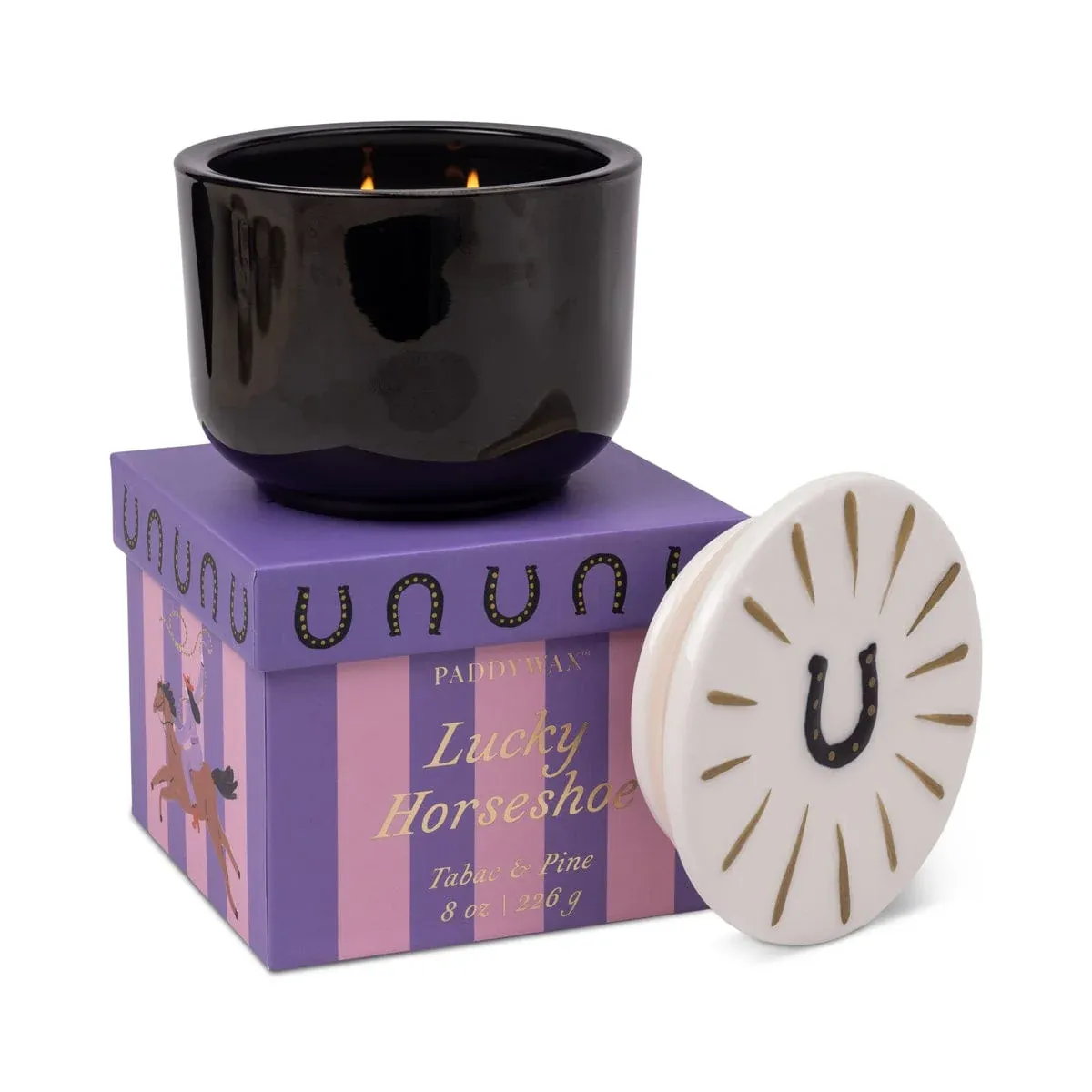 Candle - Charmed Horseshoe: Tabac and Pine