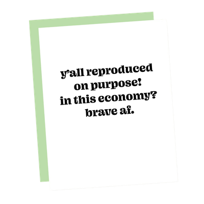 Card - Baby: Reproduced in this Economy