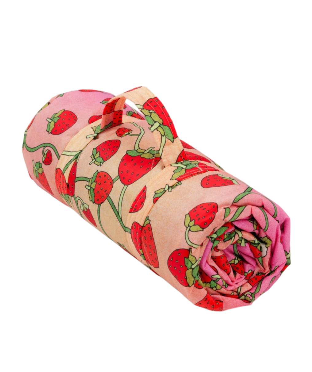 Puffy Picnic Blanket - Strawberry Blossom