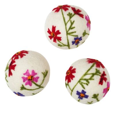 Dryer Balls - Wool Wildflowers (set of 3)