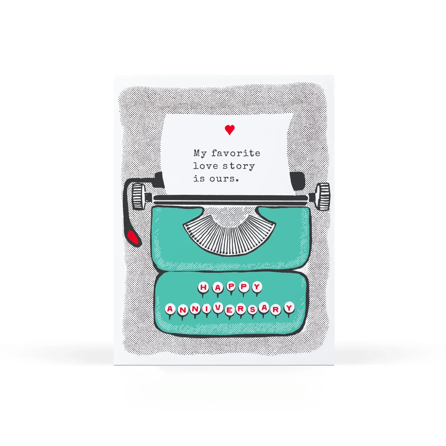 Card - Anniversary: Typewriter Love Story