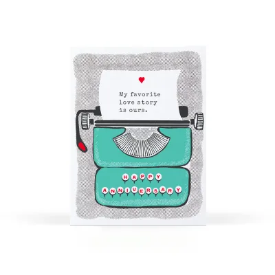 Card - Anniversary: Typewriter Love Story