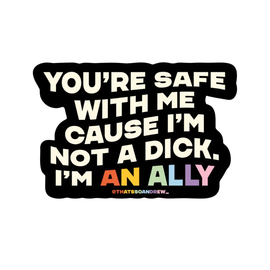 Sticker - Not a Dick, an Ally