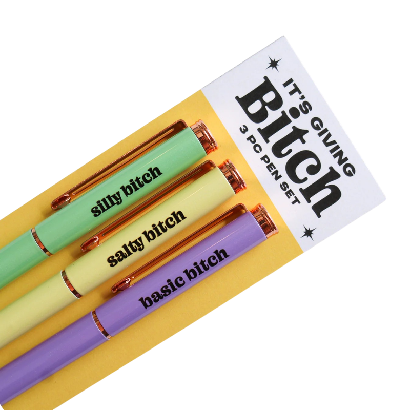 Pens - Set of 3: It's Giving Bitch
