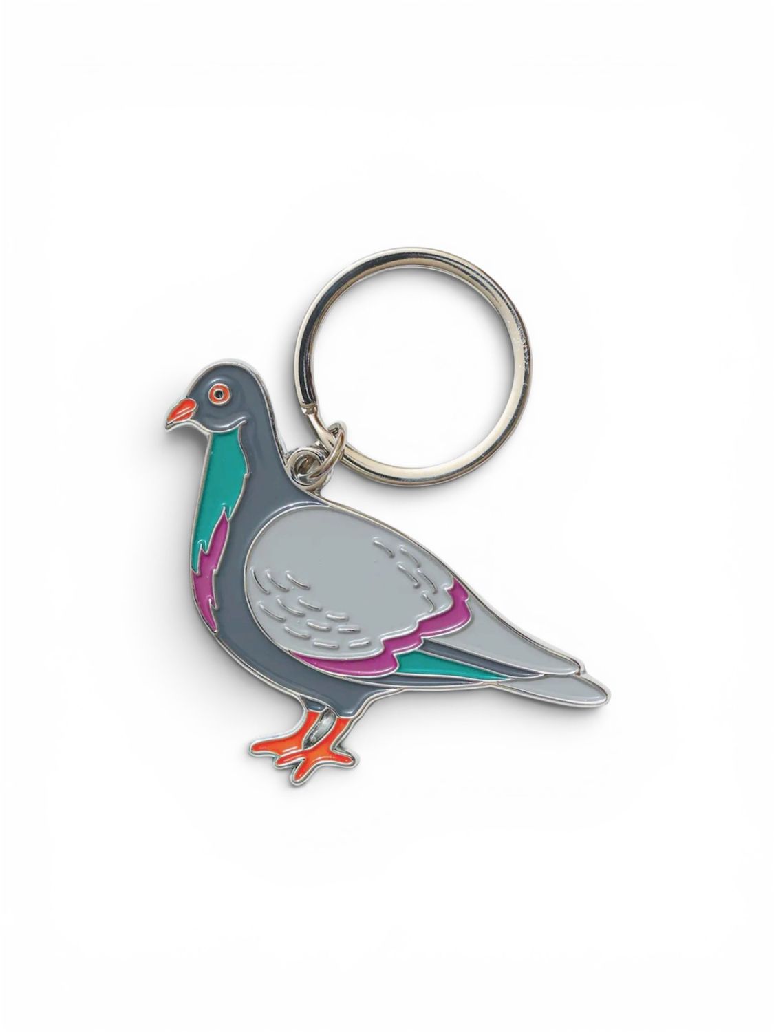 Keychain Bag Charm - Enamel Pigeon
