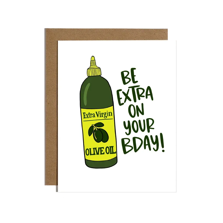 Card - Birthday: Olive Oil Extra