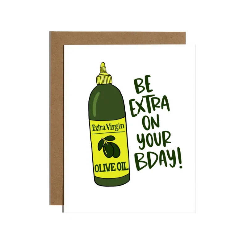 Card - Birthday: Olive Oil Extra