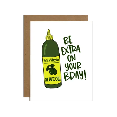 Card - Birthday: Olive Oil Extra
