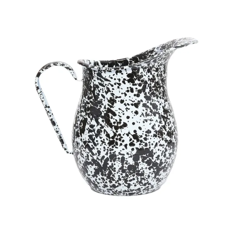 Pitcher - Enamel Black splatter