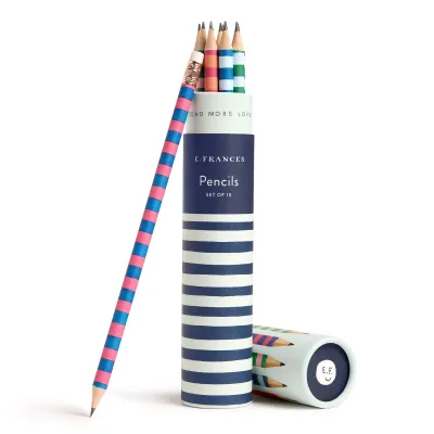 Pencils - Set of 10: Varsity Striped