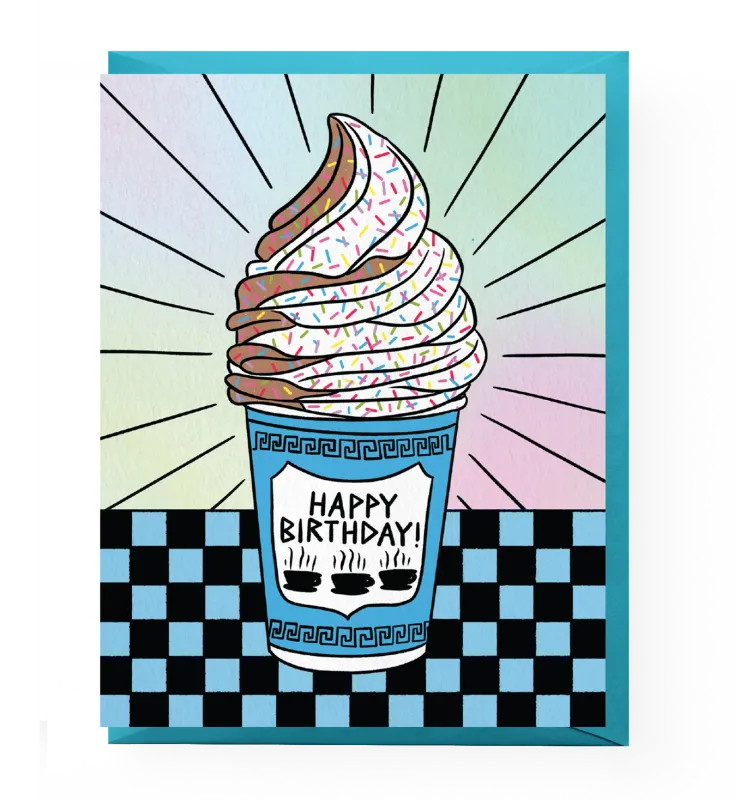 Card - Birthday: Deli Cup soft serve