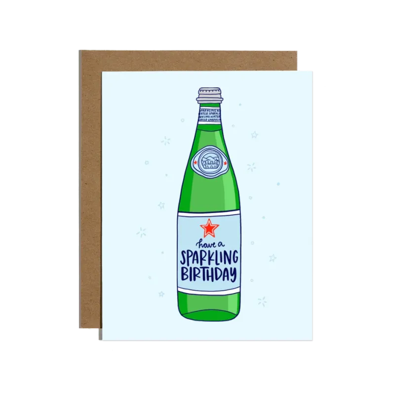 Card - Birthday: Sparkling Seltzer Water