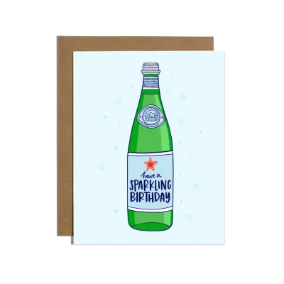 Card - Birthday: Sparkling Seltzer Water