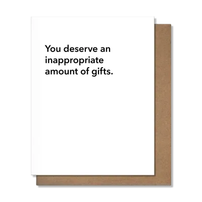 Card - Birthday: Inappropriate Gifts