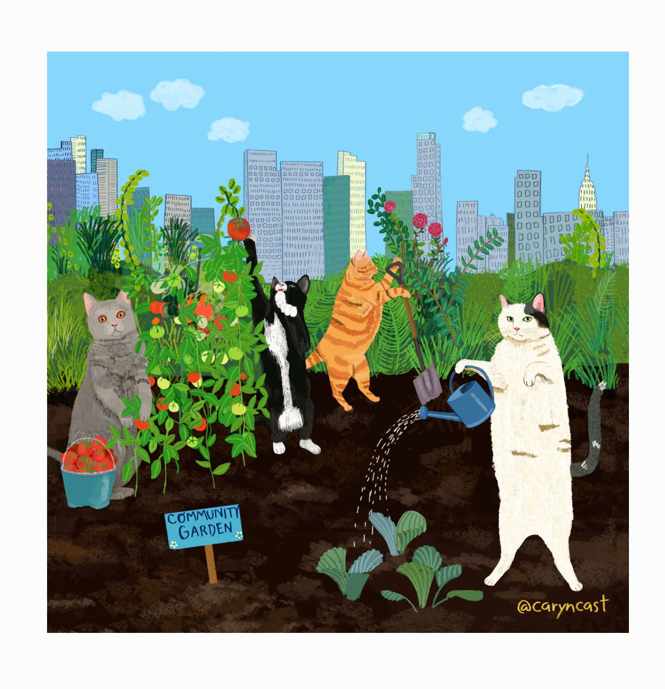 Magnet - Gardening Cats