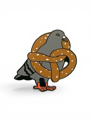 Enamel Pin - Pretzel Pigeon