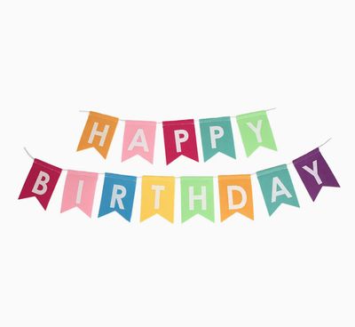 Banner - Happy Birthday Rainbow Felt