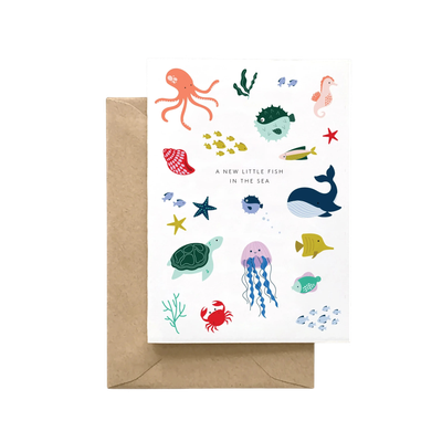 Card - Baby: New Little Fish in the sea