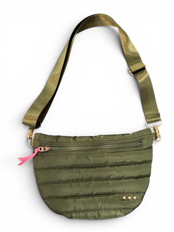 Crossbody Puffer Bag - Olive