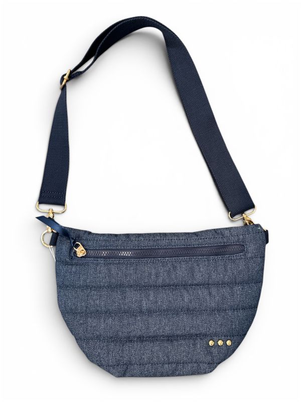 Crossbody Puffer Bag - Dark Denim