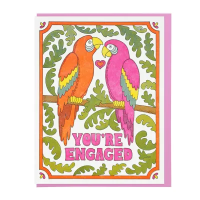Card - Engagement: You're Engaged Macaws